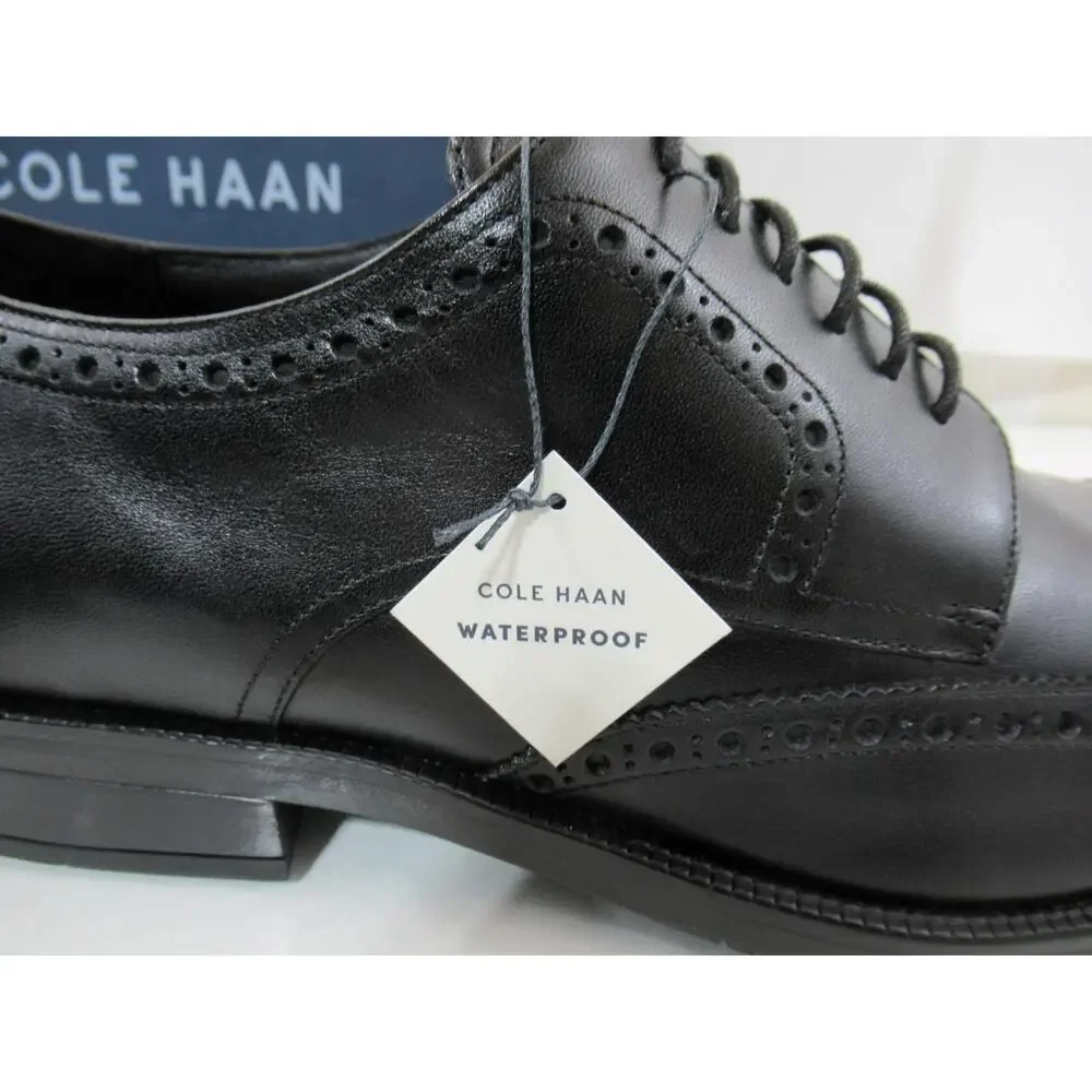 Men's Cole Haan Modern Essentials Wing Oxford Shoes Black Waterproof Size 11.5